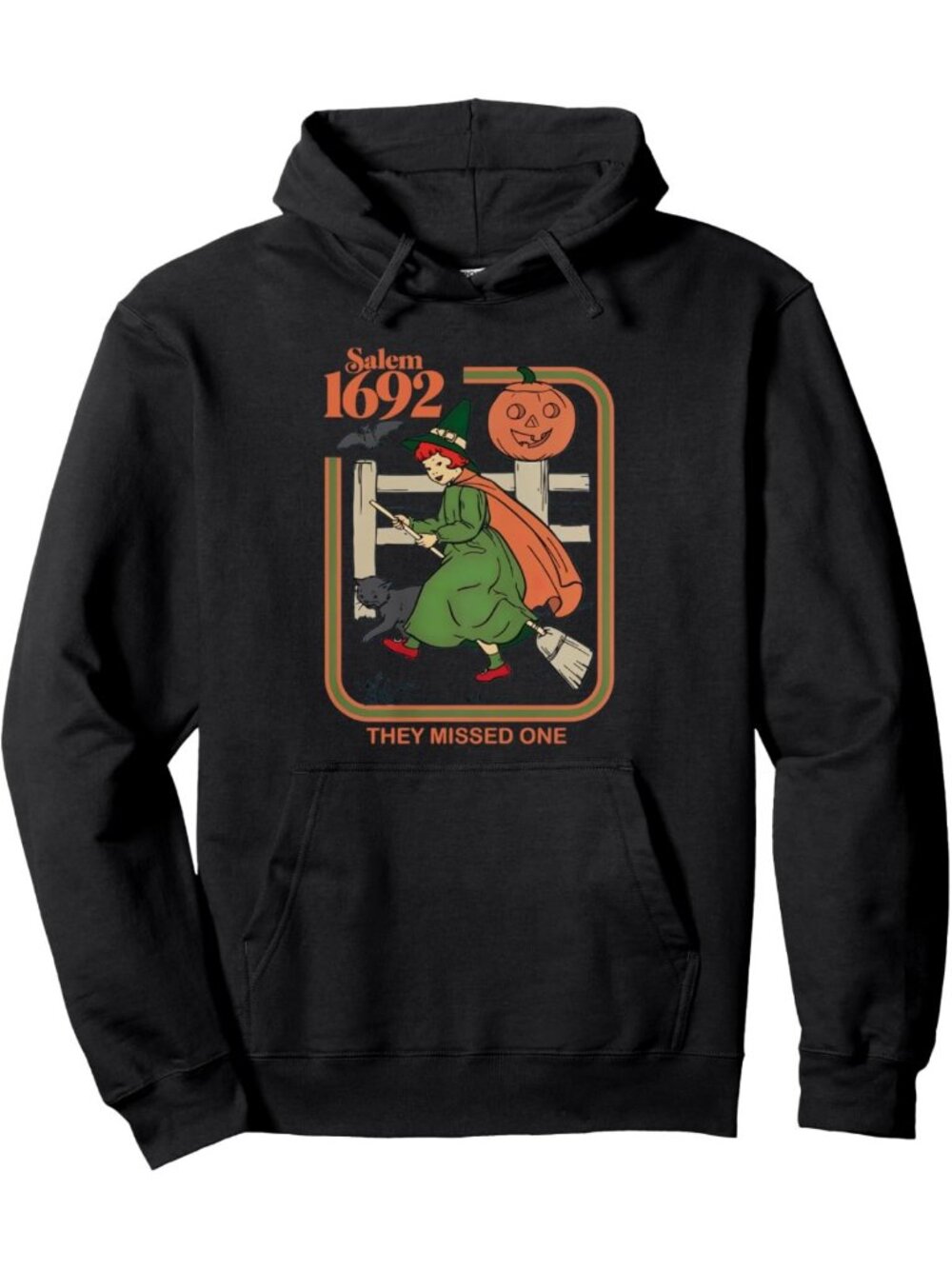 Salem 1692 Witch Halloween Graphic Pullover Hoodie - Cozy & Spooky Style